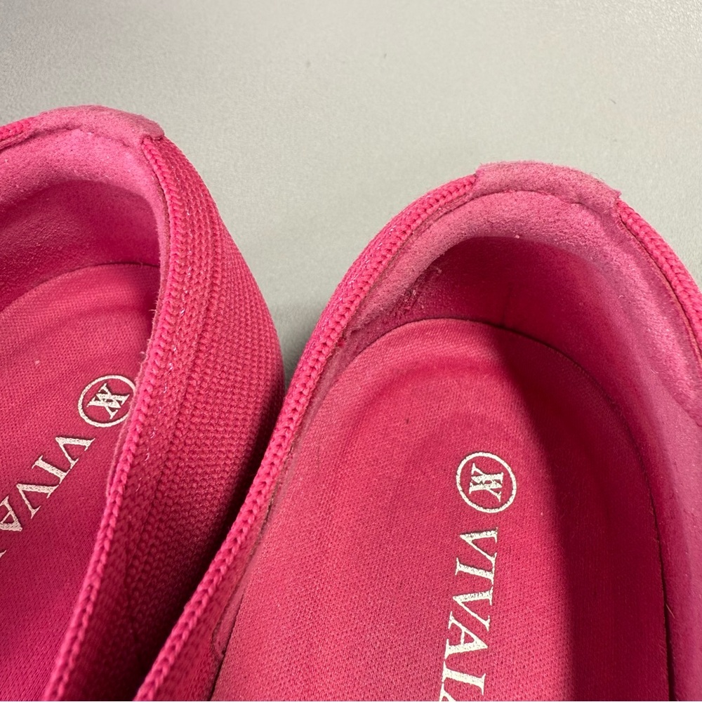 VIVAIA Margot 2.0 Pink Square-Toe V-Cut Knit Ballet Flats - Picture 12 of 13